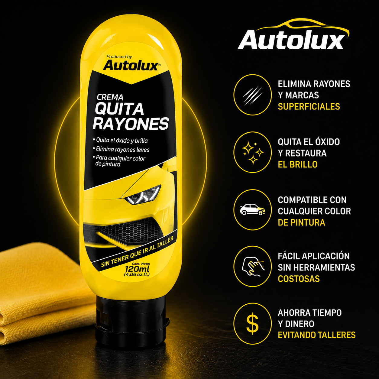 Crema quita rayones 120ml simoniz carro